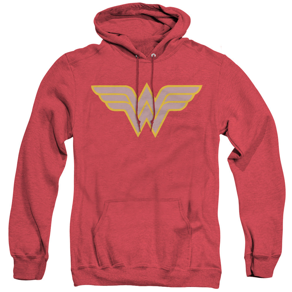 DC Comics Ww Logo Heather Mens Hoodie Red