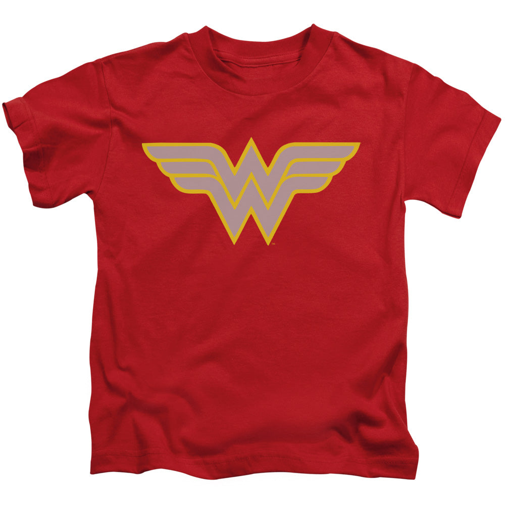 DC Comics Ww Logo Juvenile Kids Youth T Shirt Red 
