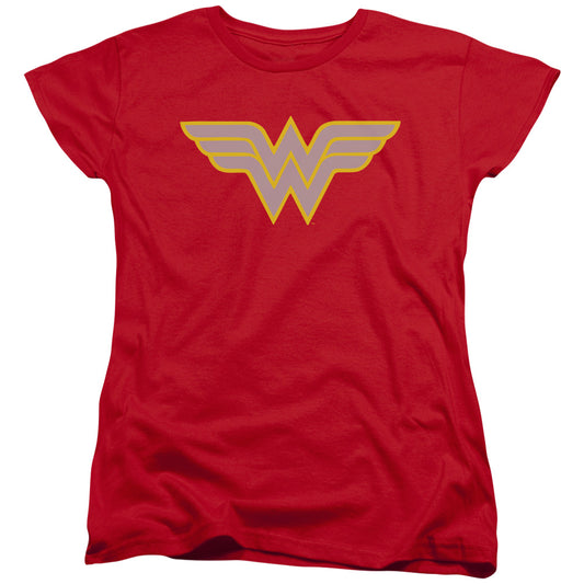 DC Comics Ww Logo Womens T Shirt Red
