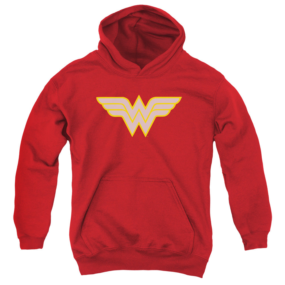 DC Comics Ww Logo Kids Youth Hoodie Red