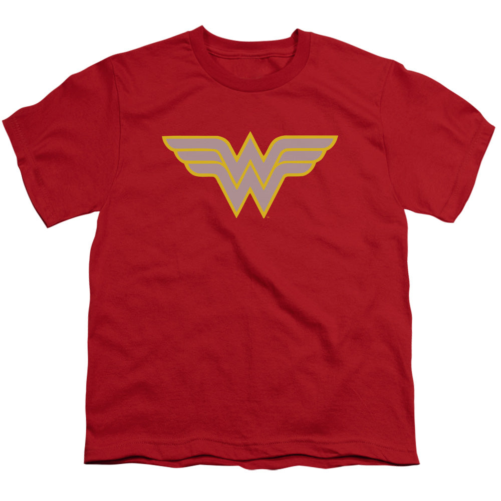DC Comics Ww Logo Kids Youth T Shirt Red