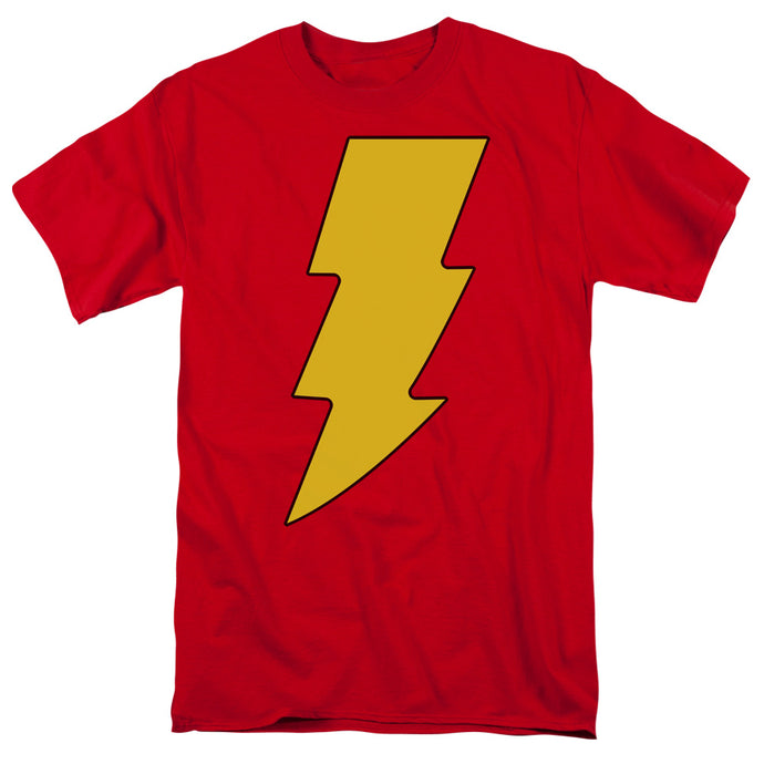 DC Comics Shazam Logo Mens T Shirt Red