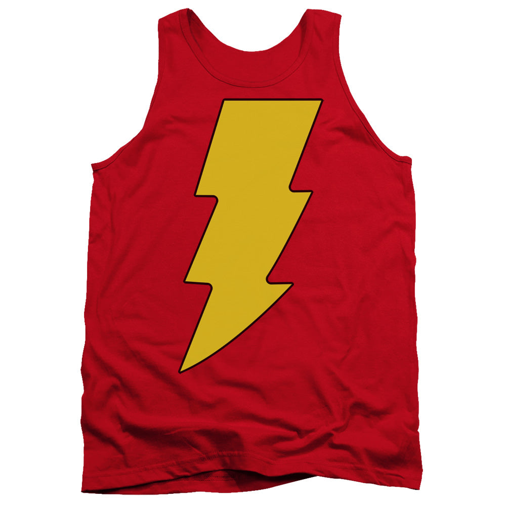 DC Comics Shazam Logo Mens Tank Top Shirt Red