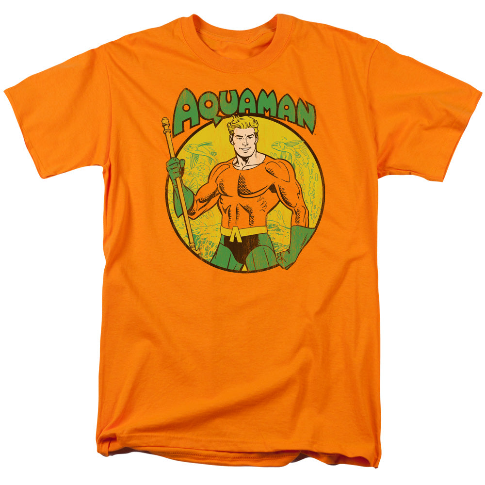 DC Comics Aquaman Mens T Shirt Orange
