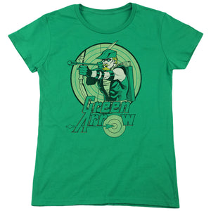 DC Comics Green Arrow Womens T Shirt Kelly Green