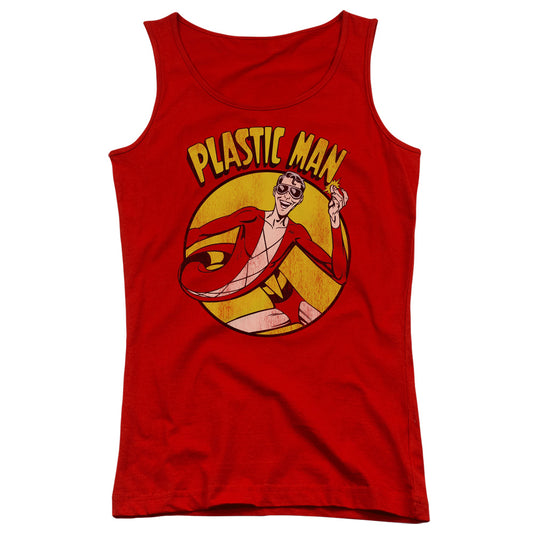 DC Comics Plastic Man Womens Tank Top Shirt Red