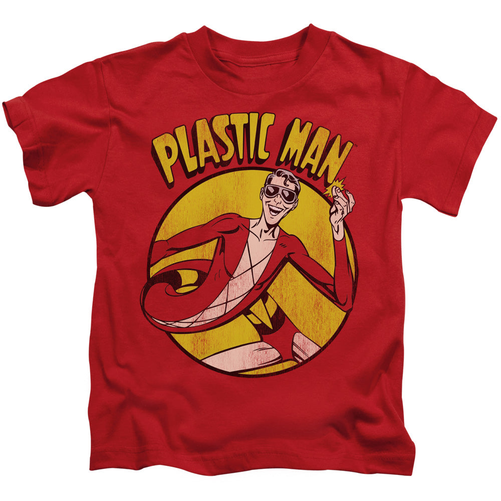 DC Comics Plastic Man Juvenile Kids Youth T Shirt Red 