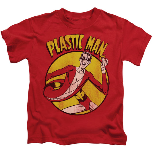DC Comics Plastic Man Juvenile Kids Youth T Shirt Red 
