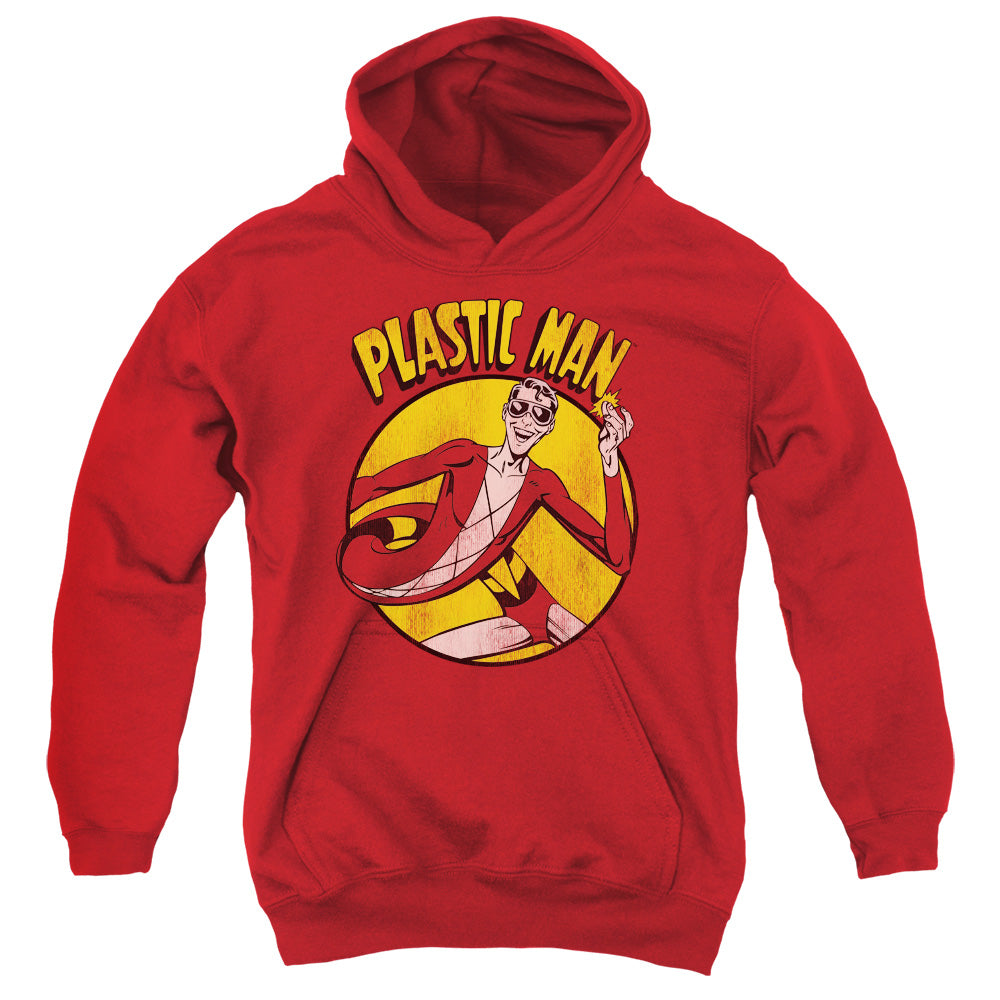DC Comics Plastic Man Kids Youth Hoodie Red
