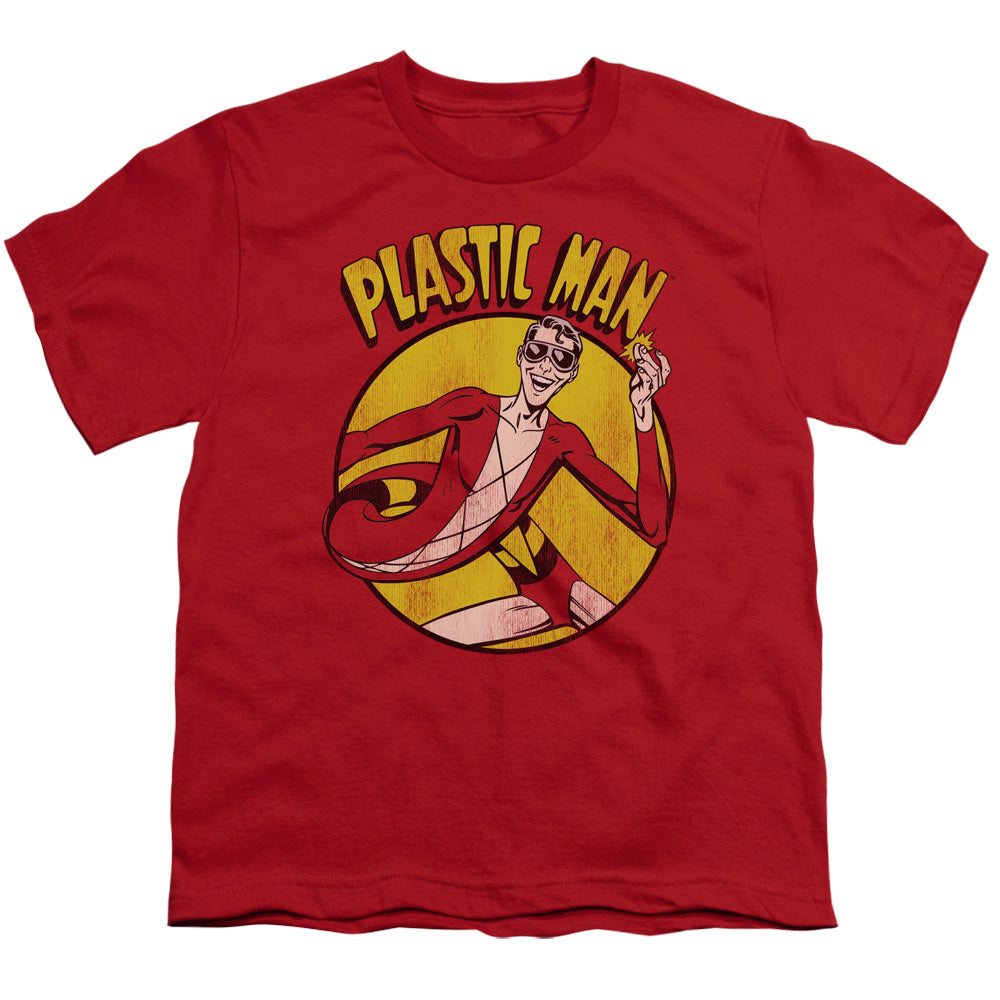 DC Comics Plastic Man Kids Youth T Shirt Red