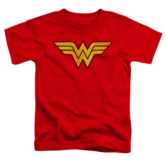 DC Comics Wonder Woman Logo Dist Toddler Kids Youth T Shirt Red