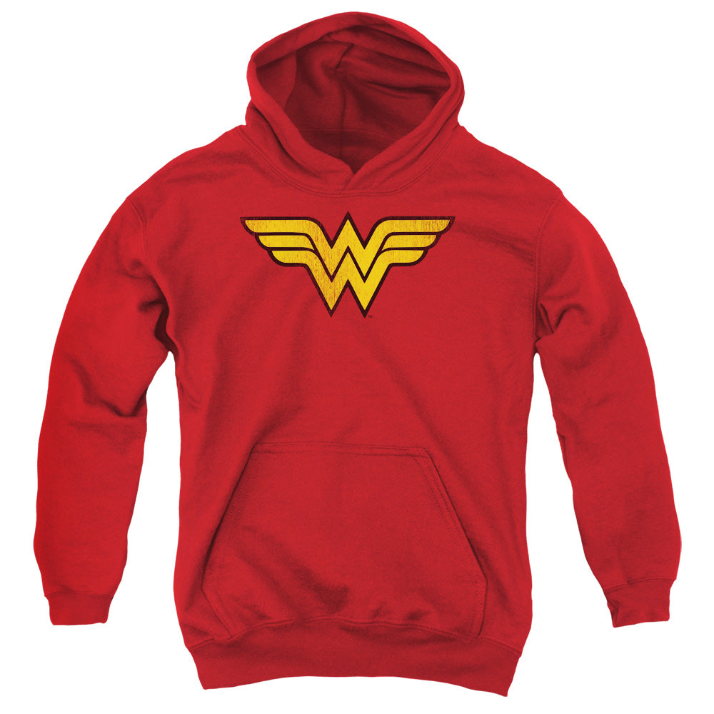 DC Comics Wonder Woman Logo Dist Kids Youth Hoodie Red