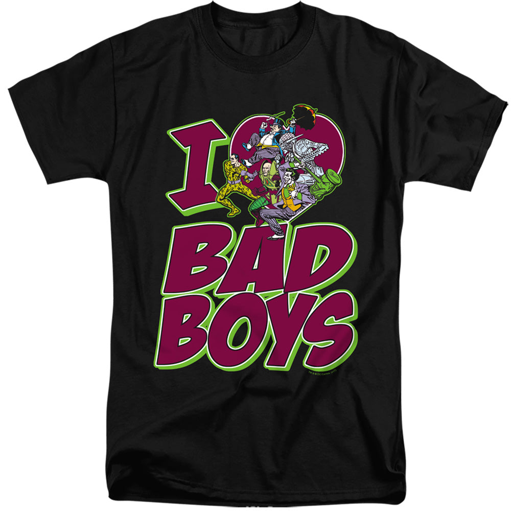 Dc I Heart Bad Boys Mens Tall T Shirt Black Officially Licensed