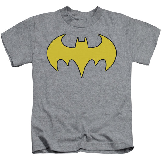 DC Comics Bat Girl Logo Juvenile Kids Youth T Shirt Athletic Heather 