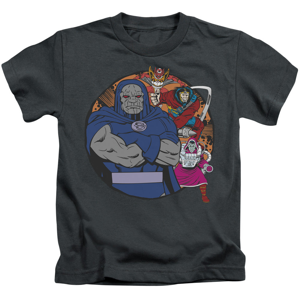 DC Comics Apokolips Represent Juvenile Kids Youth T Shirt Charcoal 