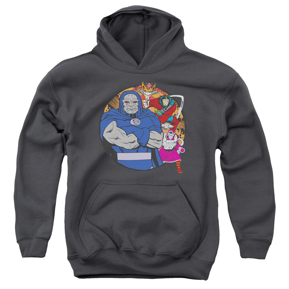 DC Comics Apokolips Represent Kids Youth Hoodie Charcoal