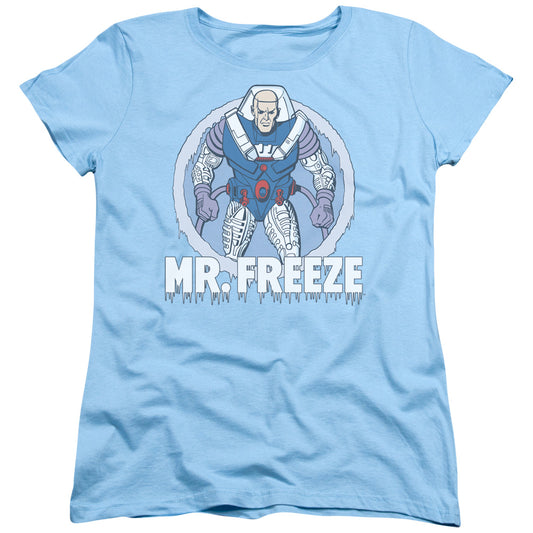 DC Comics Mr Freeze Womens T Shirt Light Blue