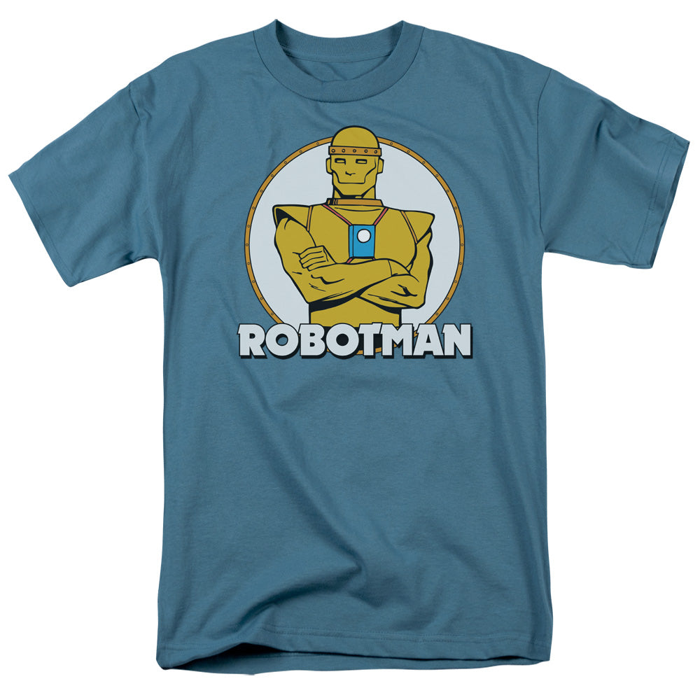 DC Comics Robotman Mens T Shirt Slate