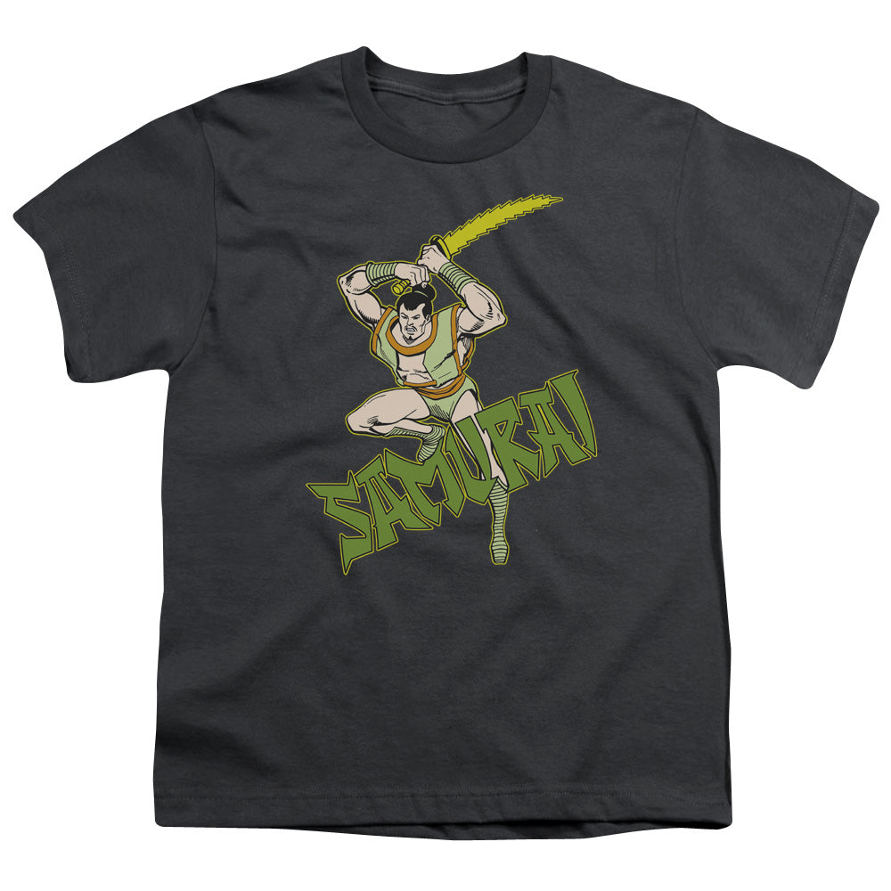 DC Comics Samurai Kids Youth T Shirt Charcoal