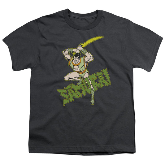 DC Comics Samurai Kids Youth T Shirt Charcoal