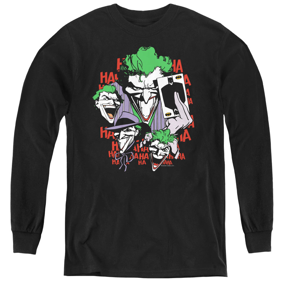DC Comics Four of a Kind Long Sleeve Kids Youth T Shirt Black