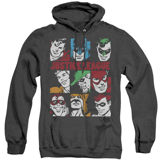 Dc Nine Blocks Of Justice Mens Heather Hoodie Black Officially Licensed
