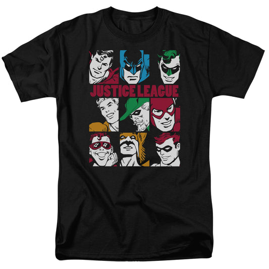 DC Comics Nine Blocks of Justice Mens T Shirt Black