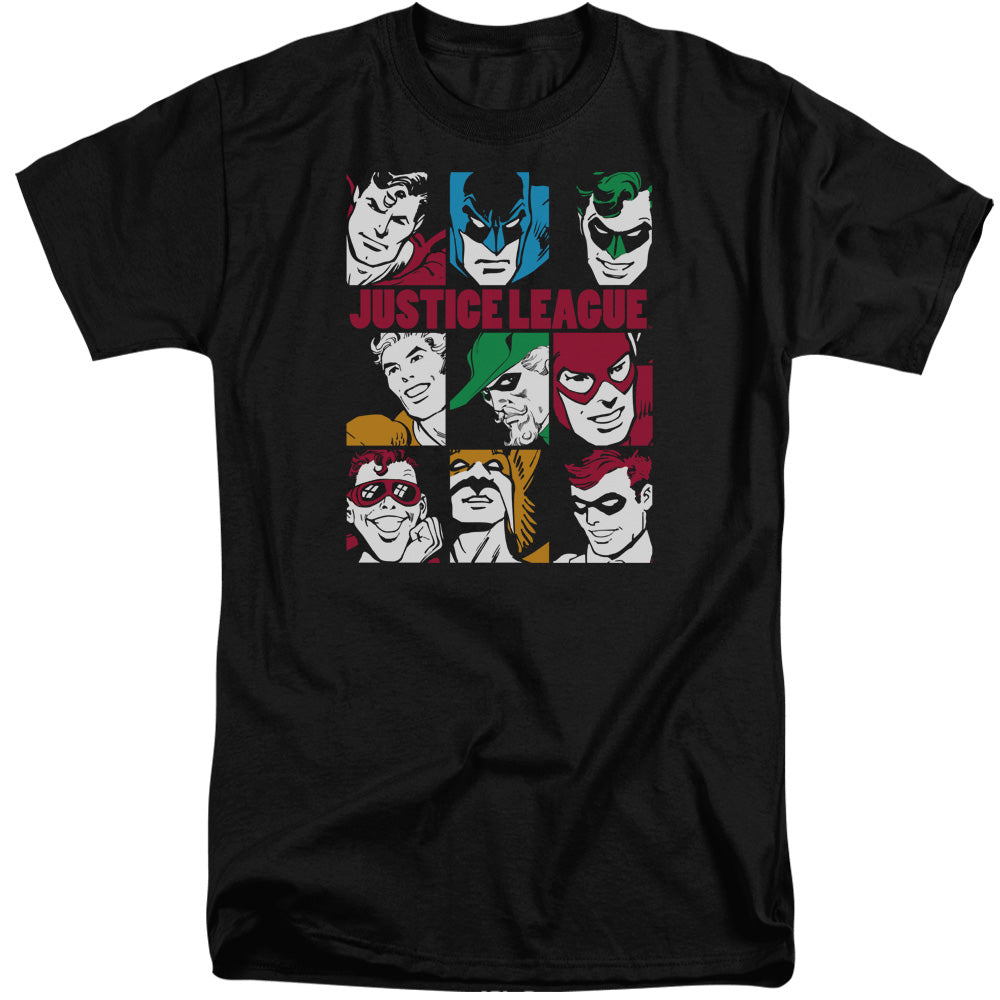 Dc Nine Blocks Of Justice Mens Tall T Shirt Black Officially Licensed