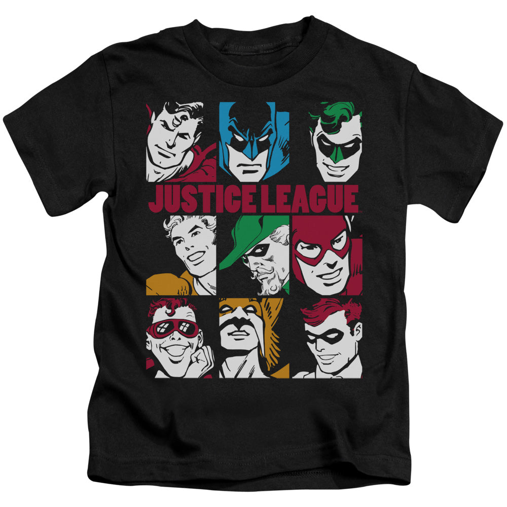 DC Comics Nine Blocks of Justice Juvenile Kids Youth T Shirt Black 