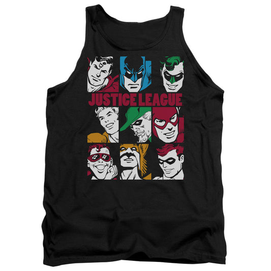 DC Comics Nine Blocks of Justice Mens Tank Top Shirt Black