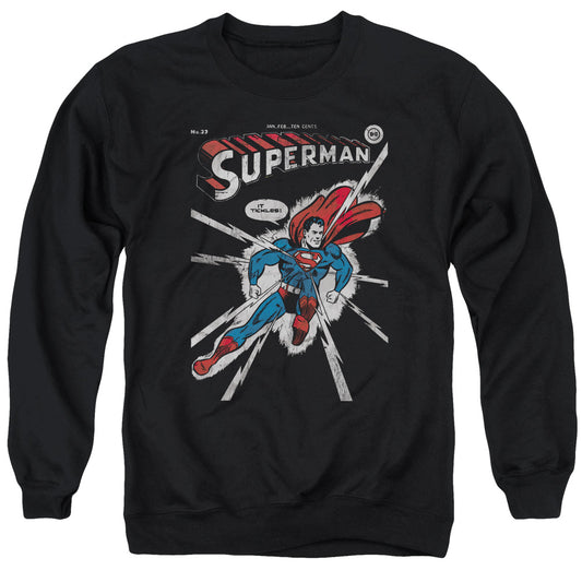 DC Comics Cover Me Mens Crewneck Sweatshirt Black