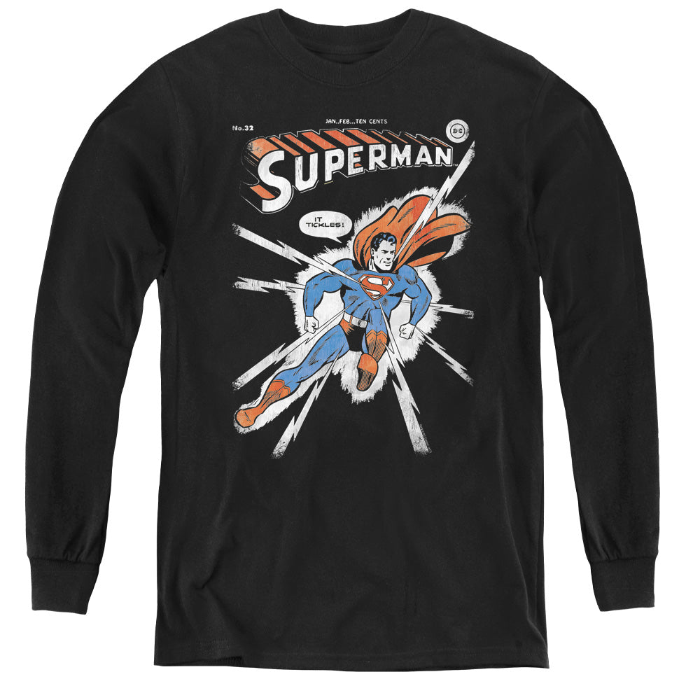 DC Comics Cover Me Long Sleeve Kids Youth T Shirt Black