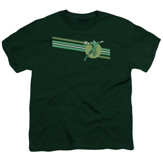 DC Comics Lantern Stripe Kids Youth T Shirt Hunter Green
