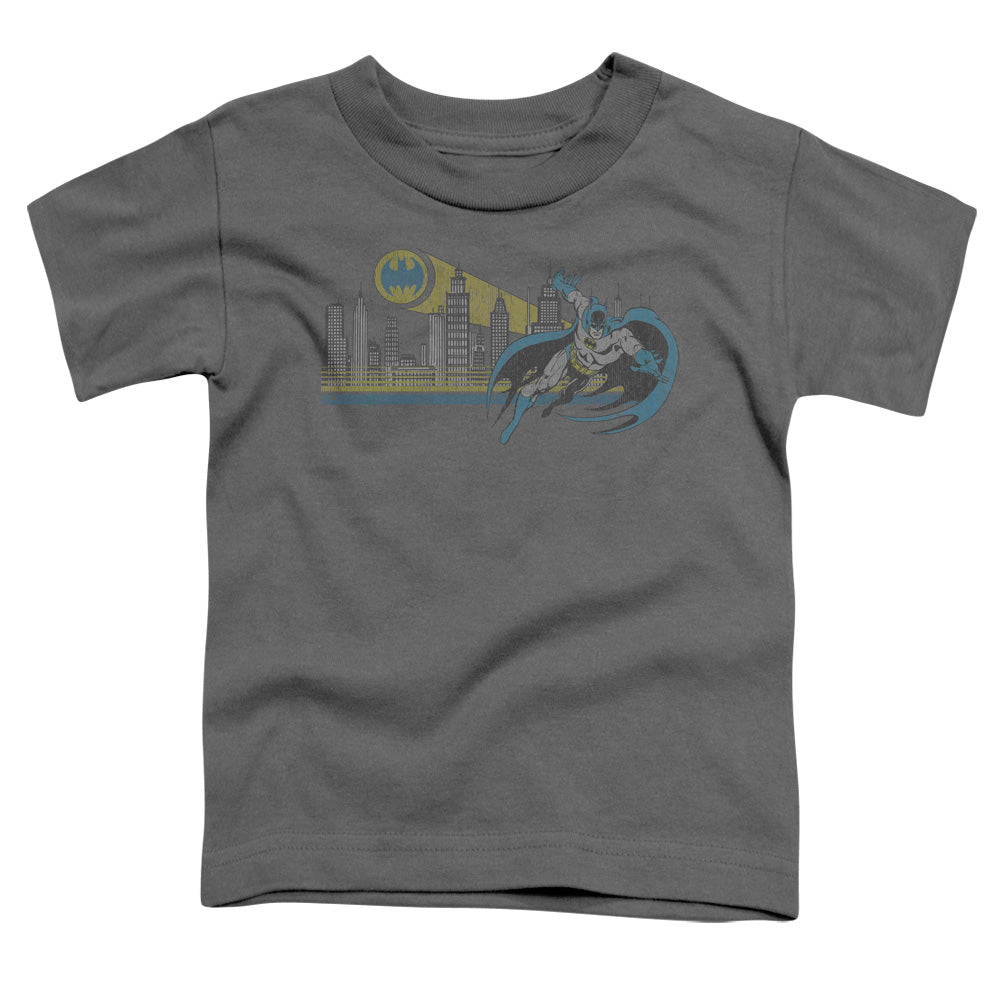 DC Comics Gotham Retro Toddler Kids Youth T Shirt Charcoal