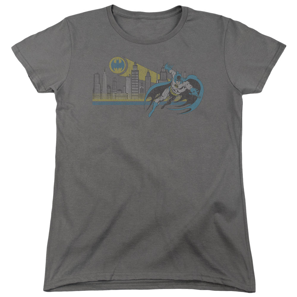 DC Comics Gotham Retro Womens T Shirt Charcoal