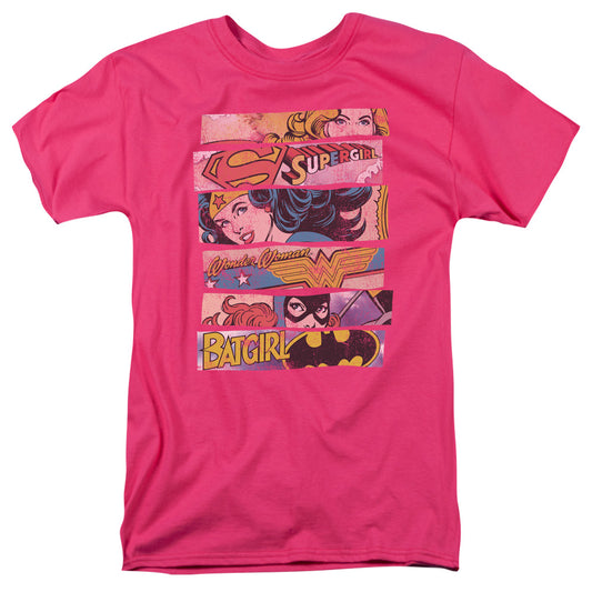 DC Comics Three of a Kind Mens T Shirt Hot Pink