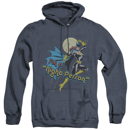 Dc Night Person Mens Heather Hoodie Navy Officially Licensed