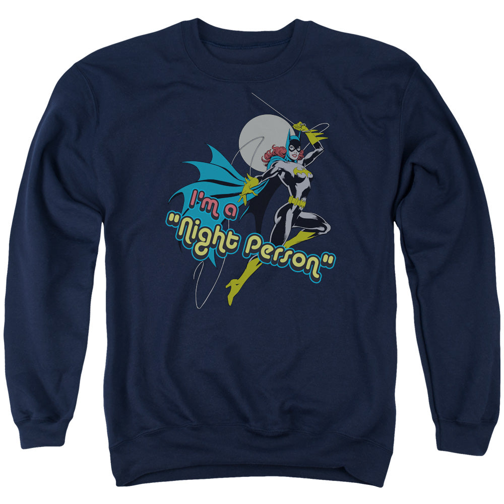 DC Comics Night Person Mens Crewneck Sweatshirt Navy Blue