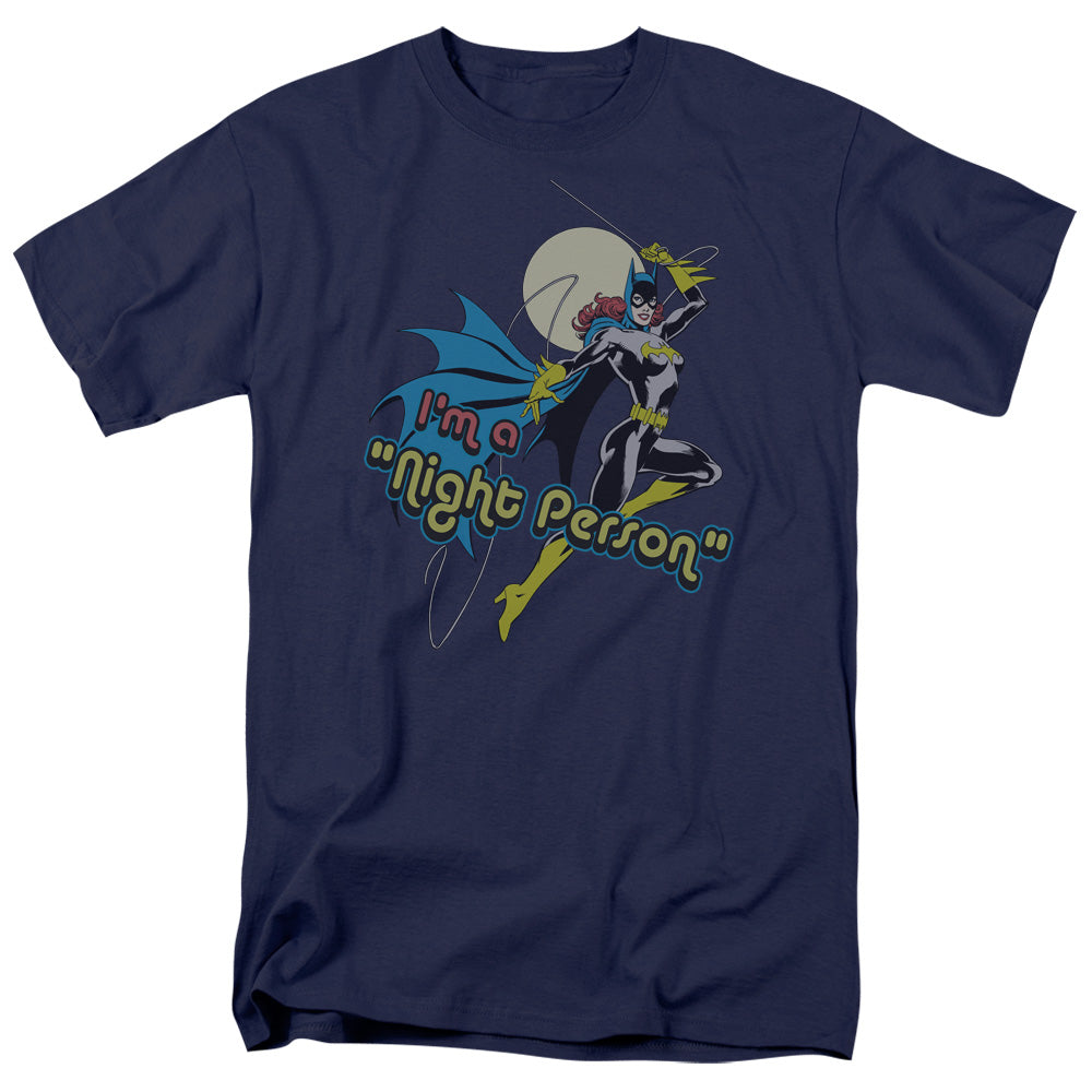 DC Comics Night Person Mens T Shirt Navy Blue
