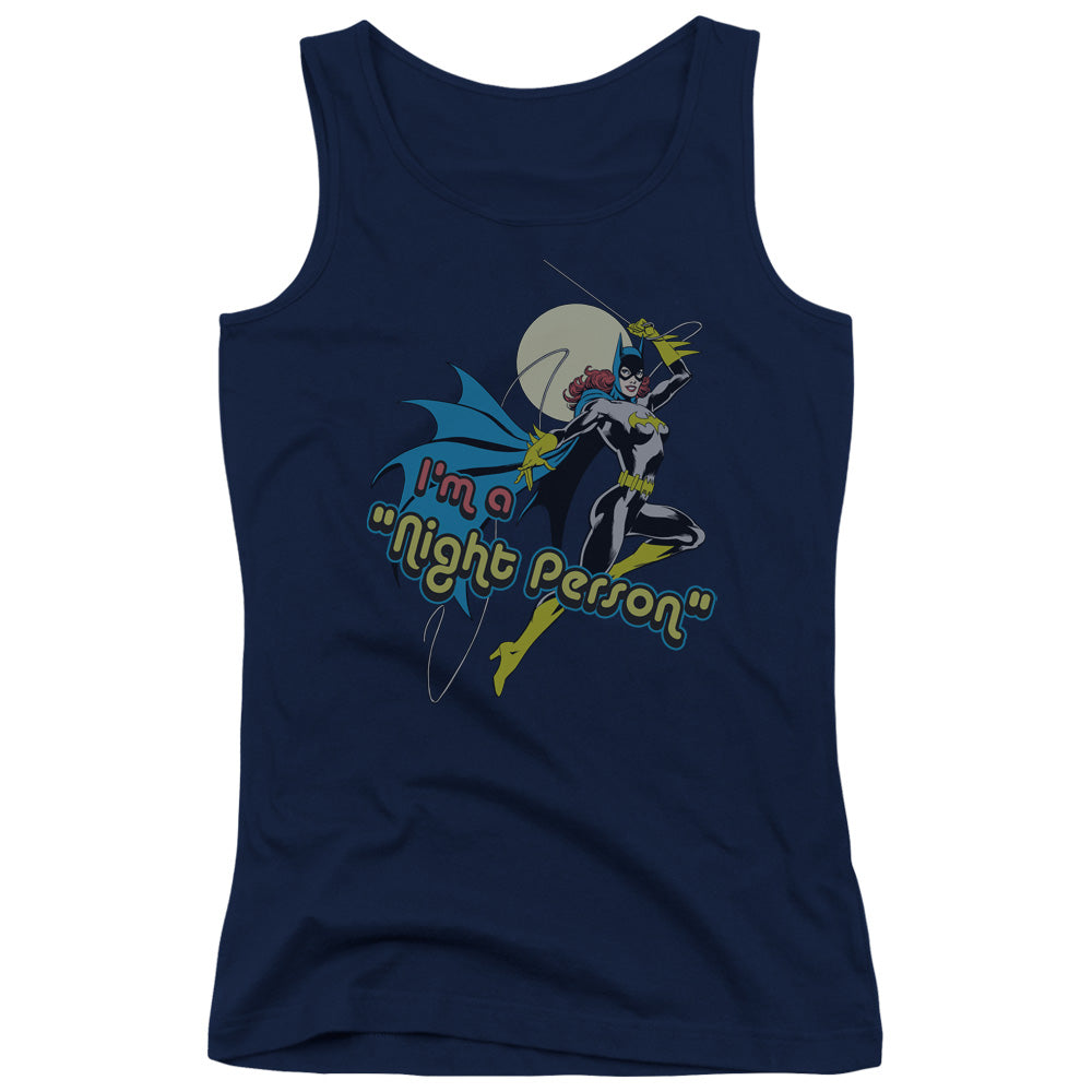 DC Comics Night Person Womens Tank Top Shirt Navy Blue