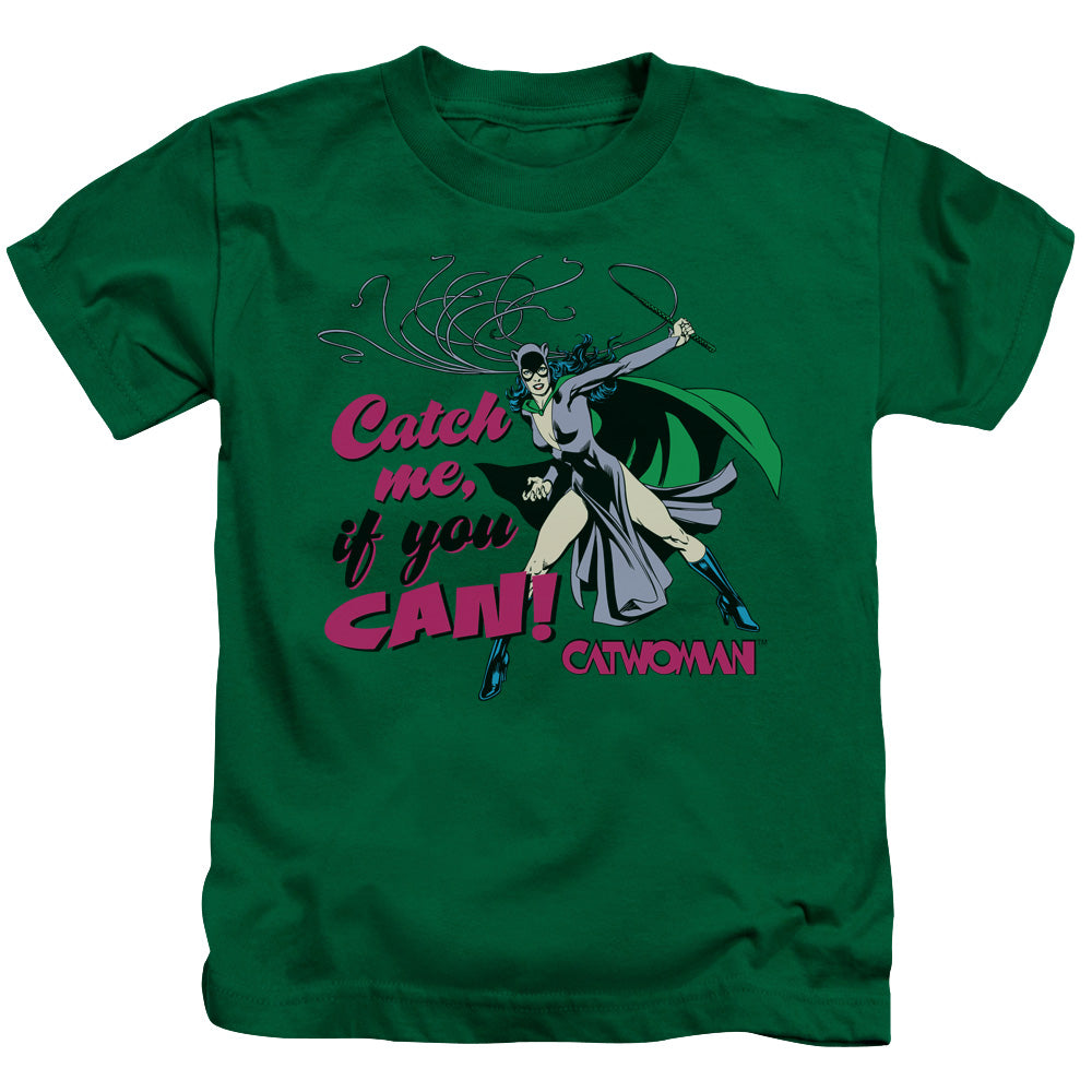 DC Comics Catch Me Juvenile Kids Youth T Shirt Kelly Green 