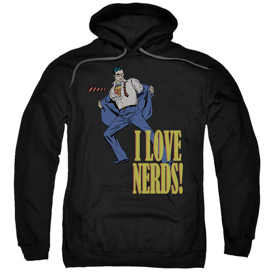 DC Comics I Love Nerds Mens Hoodie Black