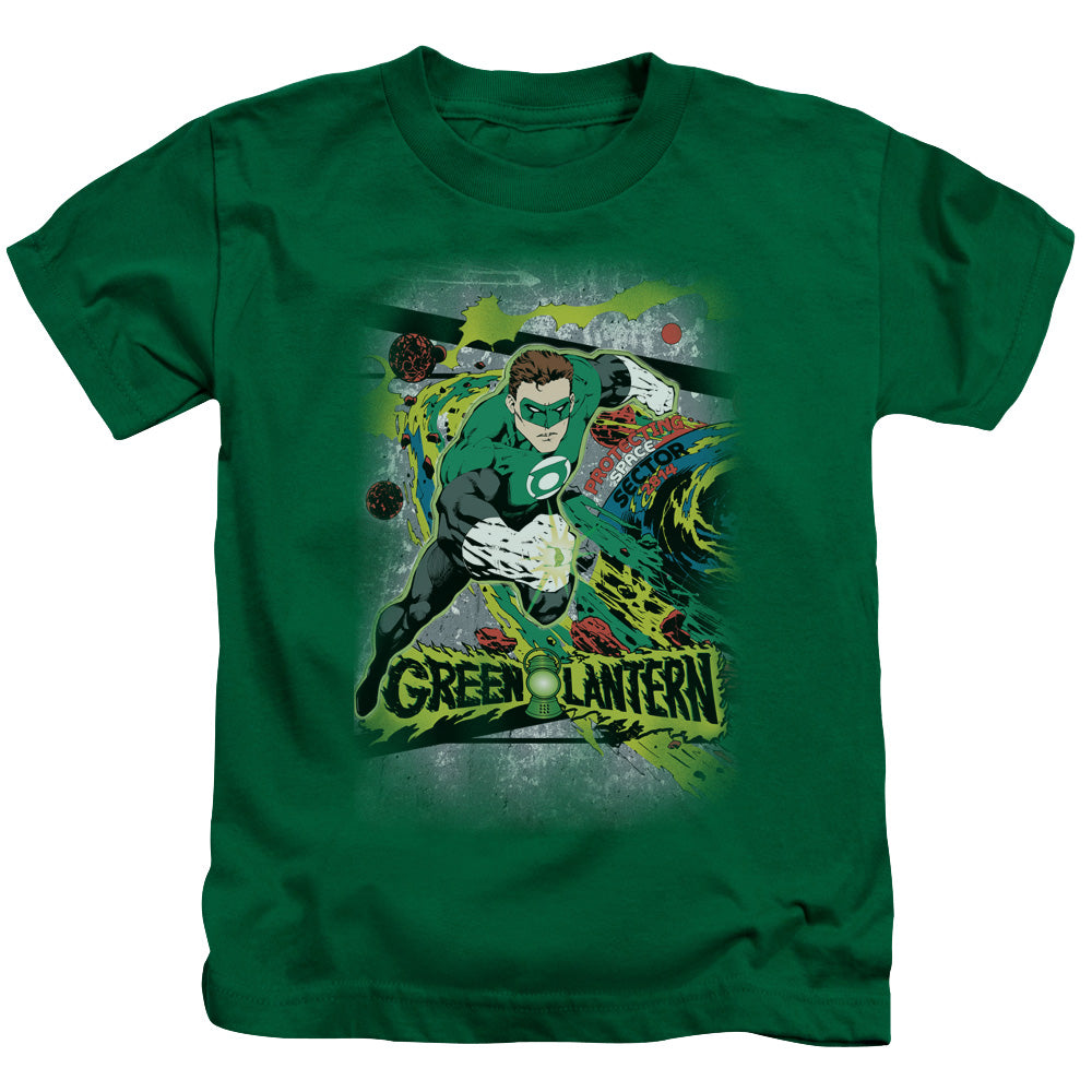 DC Comics Space Sector 2814 Juvenile Kids Youth T Shirt Kelly Green 