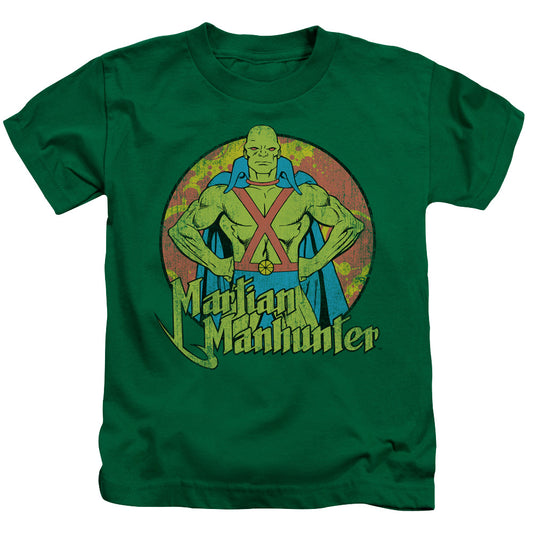 DC Comics Martian Manhunter Juvenile Kids Youth T Shirt Kelly Green 