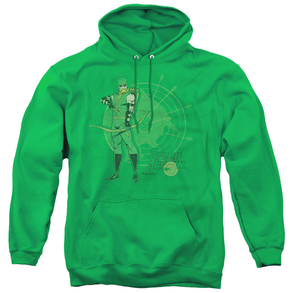 DC Comics Arrow Target Mens Hoodie Kelly Green