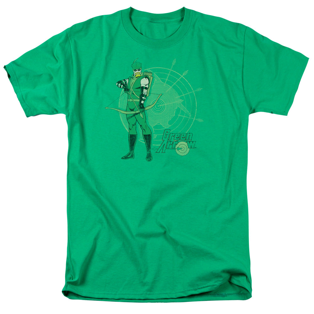 DC Comics Arrow Target Mens T Shirt Kelly Green