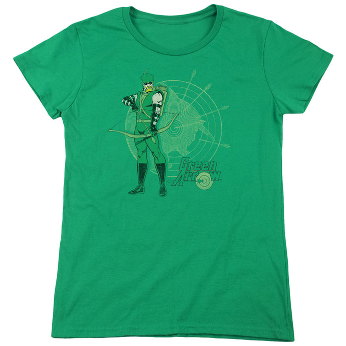 DC Comics Arrow Target Womens T Shirt Kelly Green