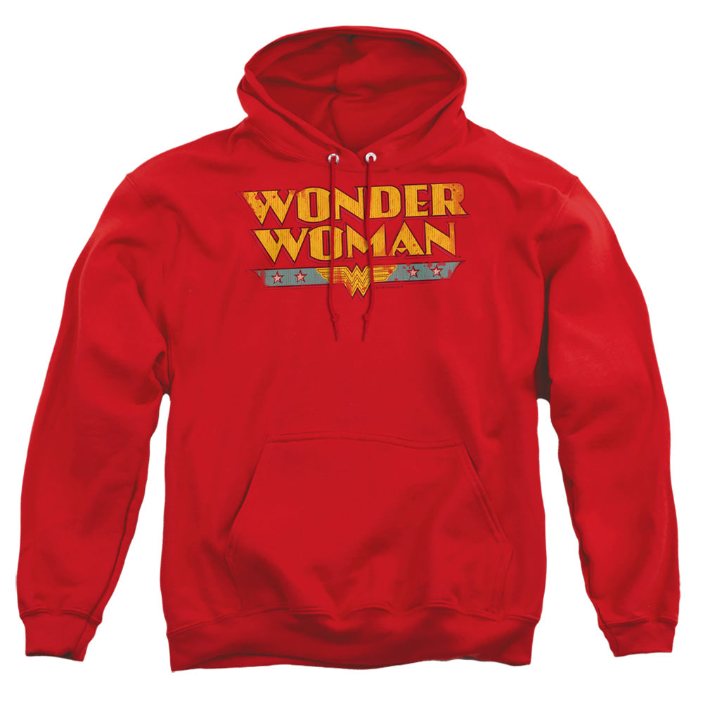 Dc Wonder Woman Logo Mens Hoodie Red Officially Licensed