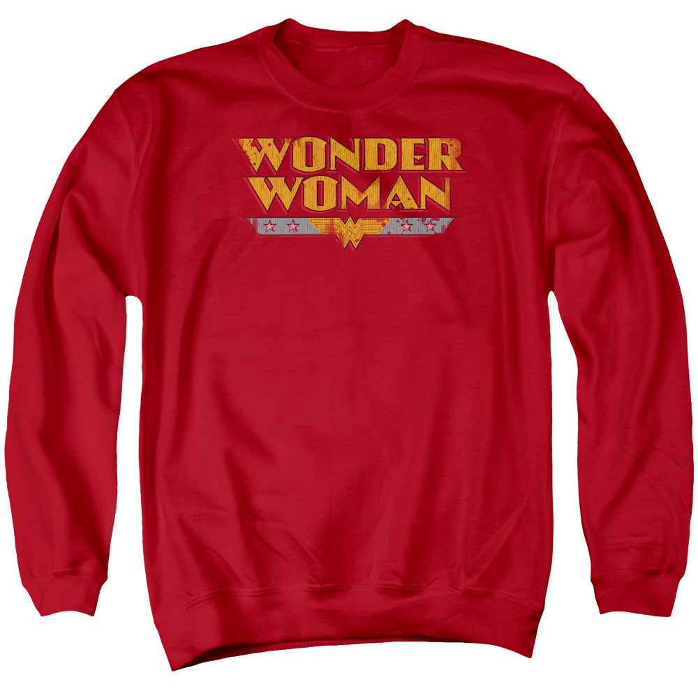 DC Comics Wonder Woman Logo Mens Crewneck Sweatshirt Red