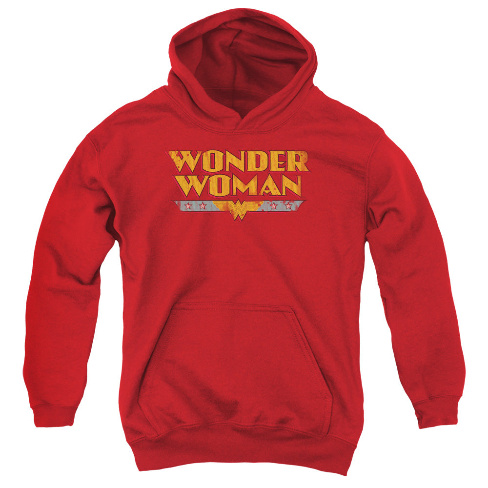 DC Comics Wonder Woman Logo Kids Youth Hoodie Red